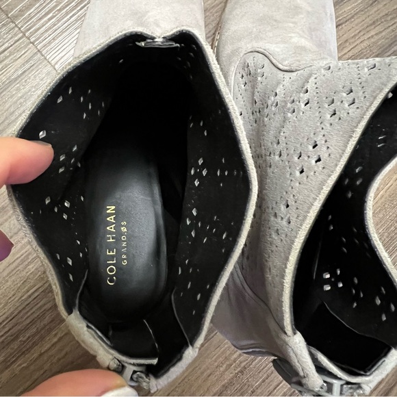 Cole Haan Jayne Lassercut Bootie Womens 7 B gray suede bootie - Picture 11 of 11